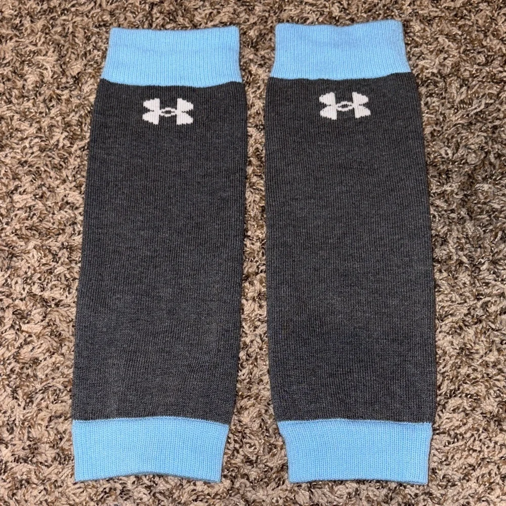 Unisex Under Armour Gray and Light Blue Leg Warmers